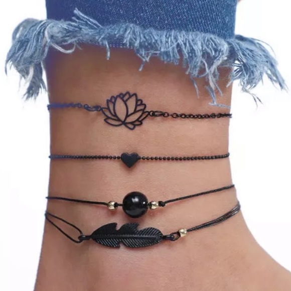 NEW Black Boho Stackable Bracelets - Picture 4 of 7